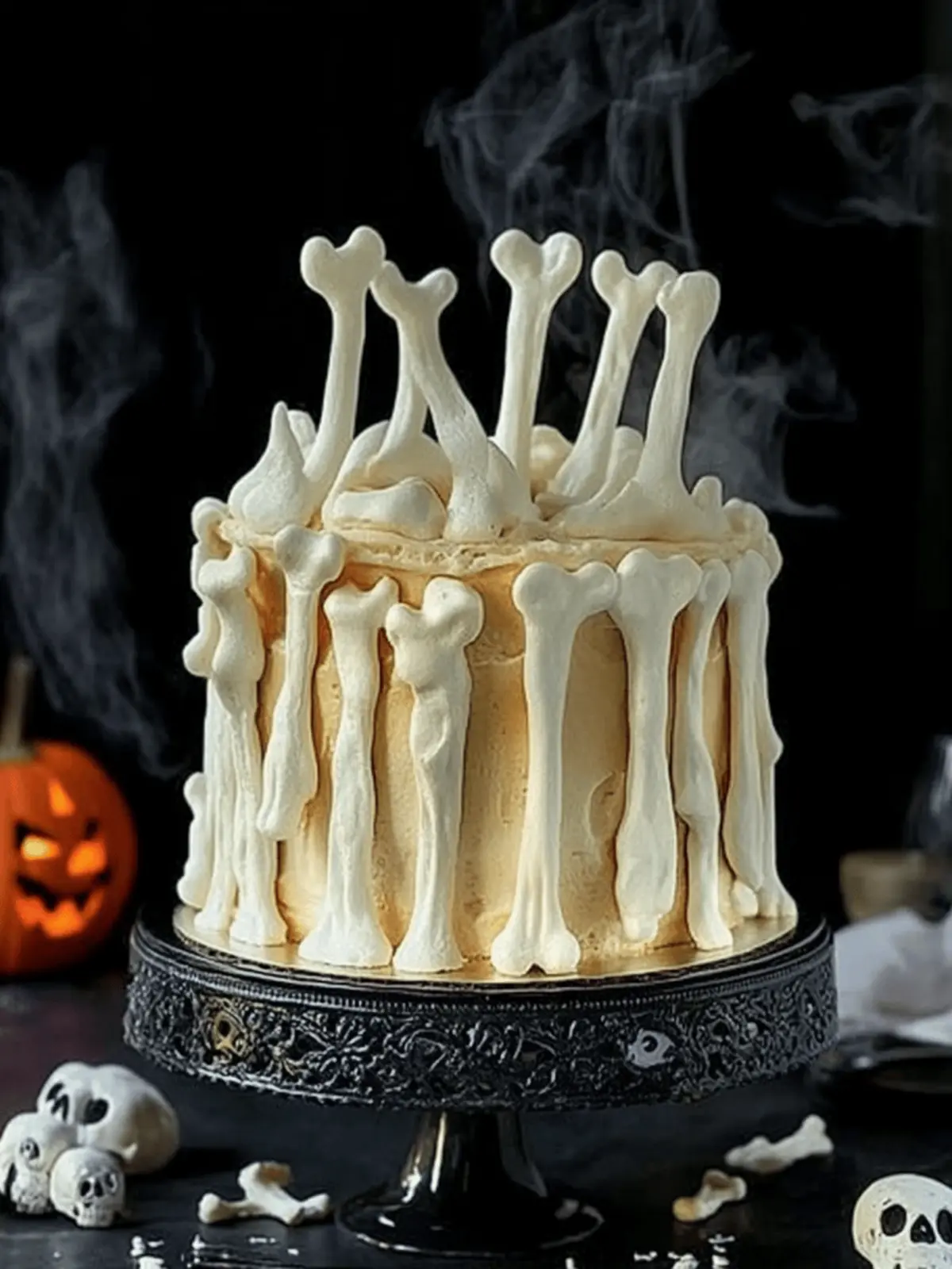 Meringue Bone Palace Halloween Cake to Haunt Your Taste Buds 2 Meringue Bone Palace Halloween Cake