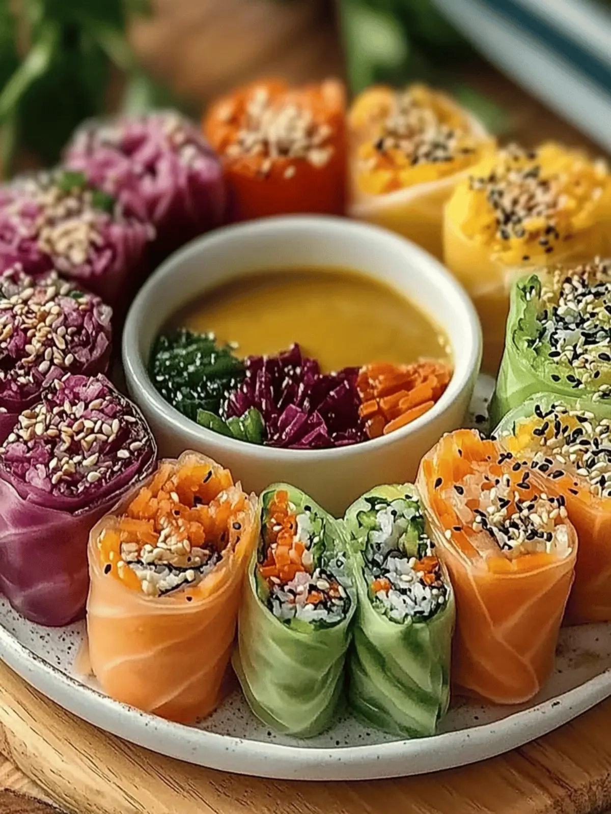 Vibrant Rainbow Summer Rolls: Fresh, Customizable Delight 3 Vibrant Rainbow Summer Rolls