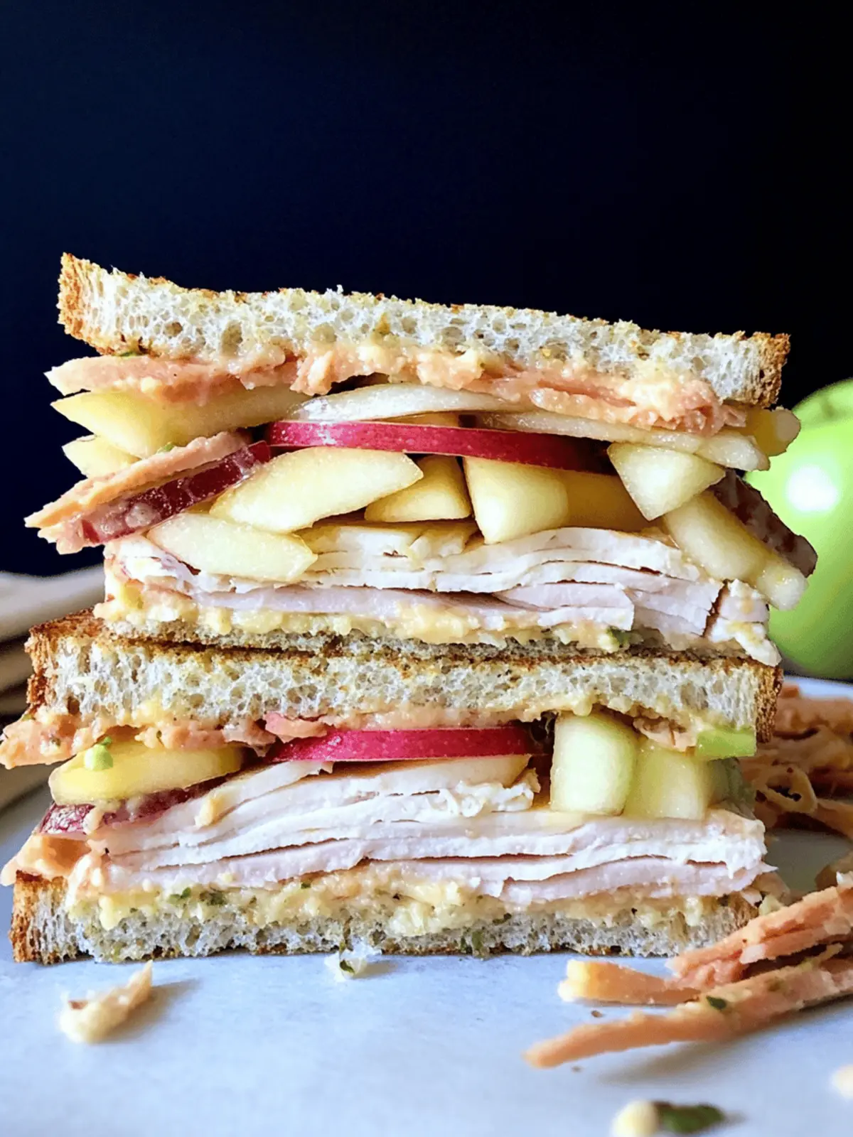 Turkey Apple Cheddar Sandwich