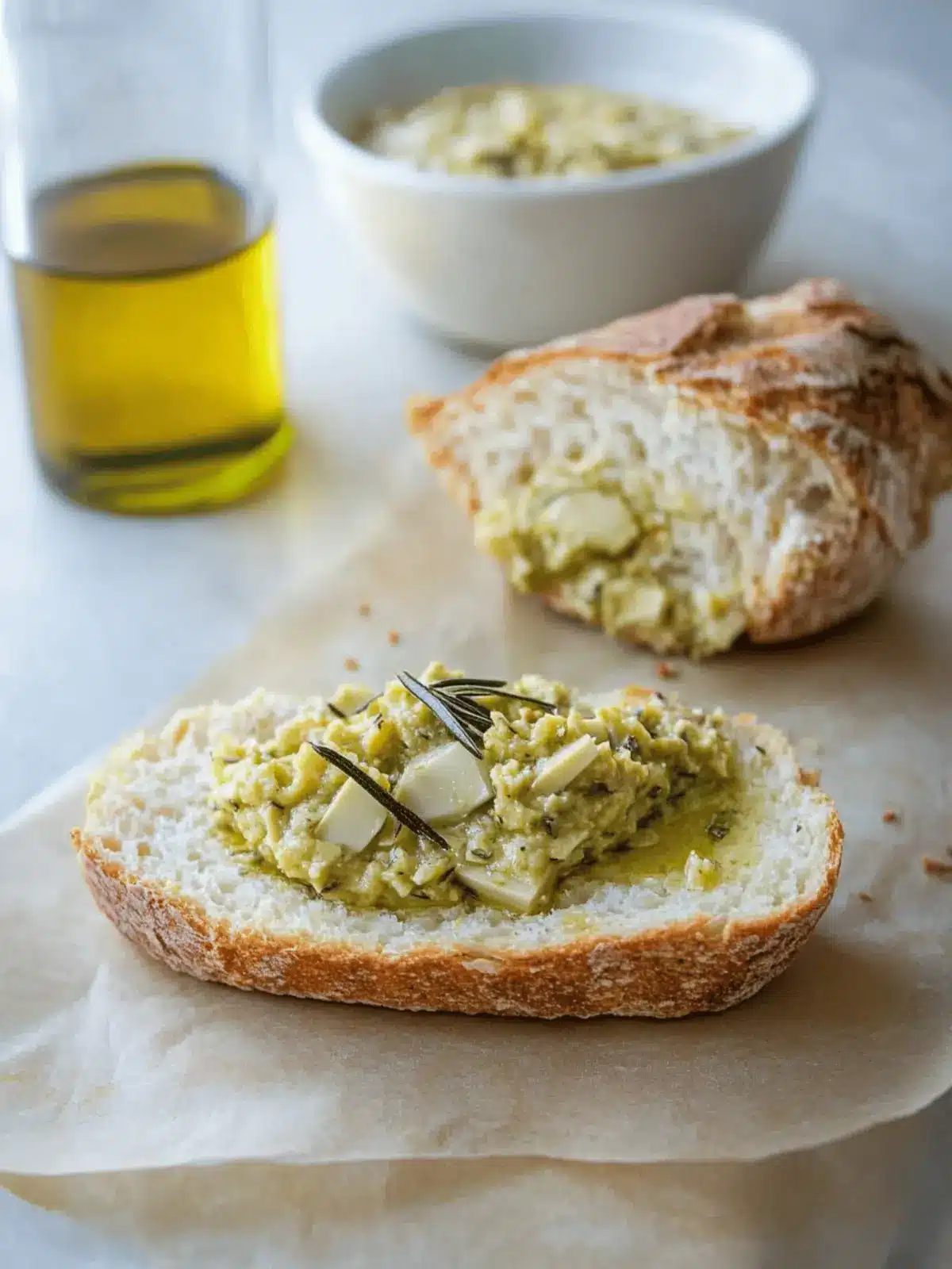 Artichoke Tapenade with Rosemary Oil