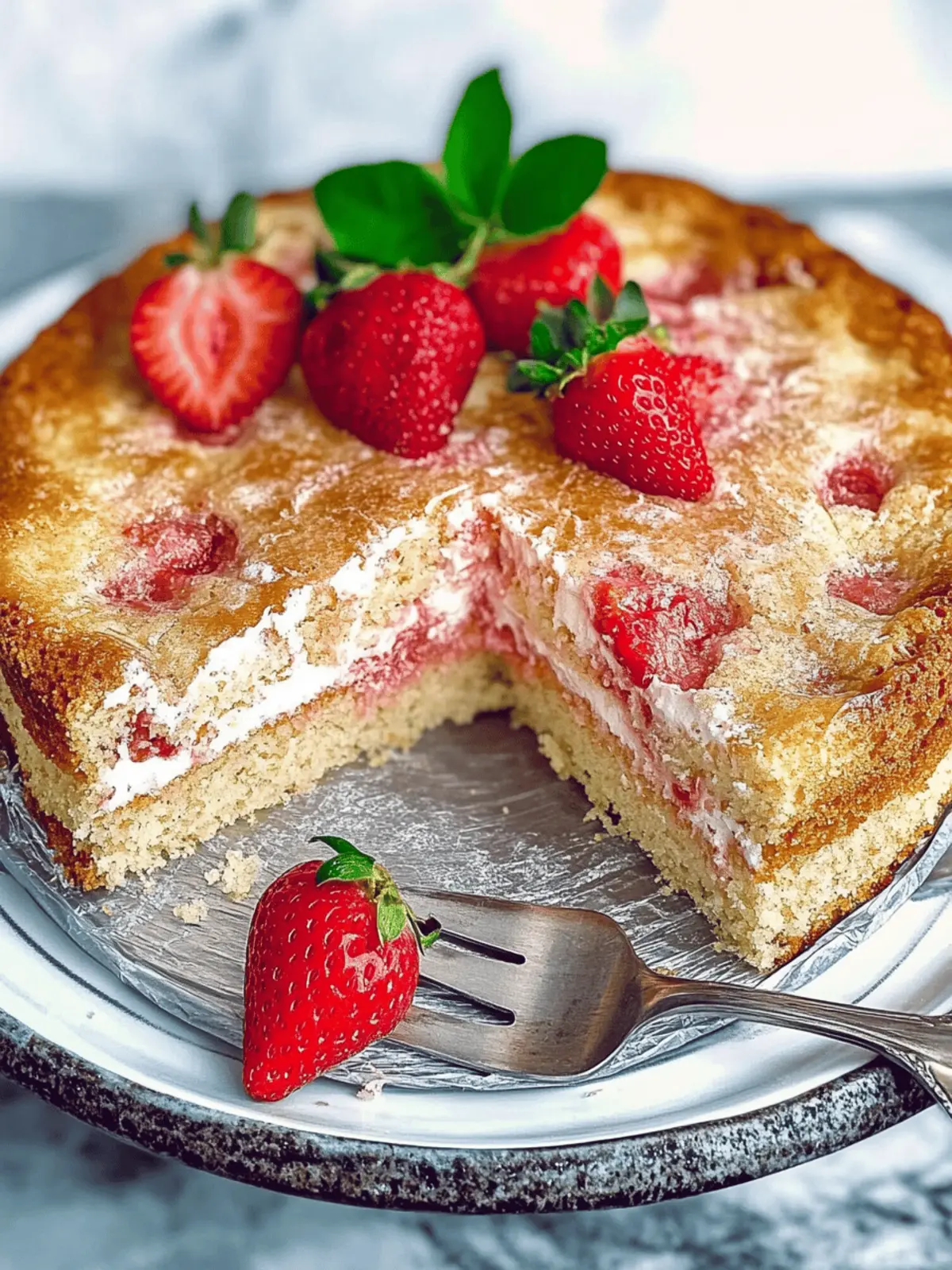 French Strawberry Cake