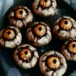 Spooky Stuffed Mushroom Eyeballs