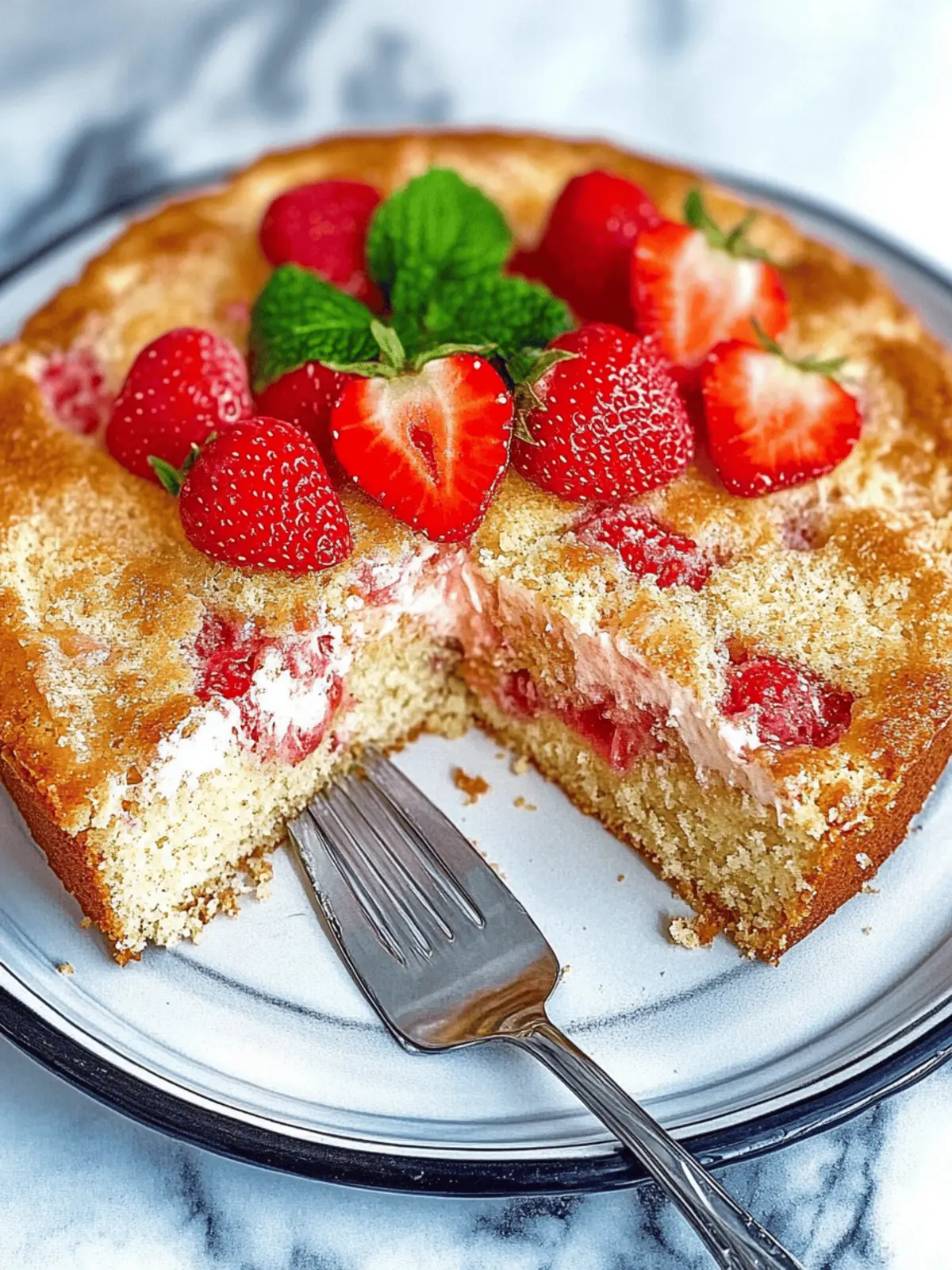 French Strawberry Cake