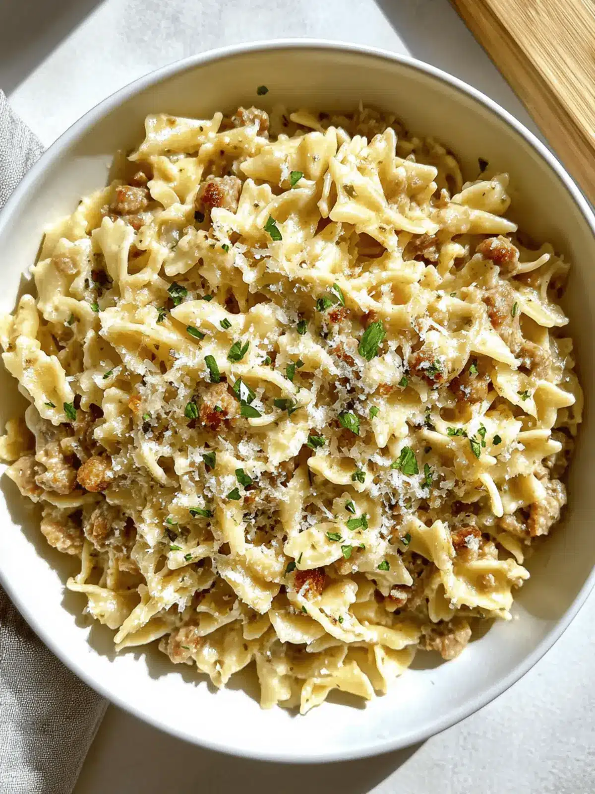 Heavenly Roasted Garlic Sausage & White Wine Pasta Recipe 2 Roasted Garlic Sausage & White Wine Pasta