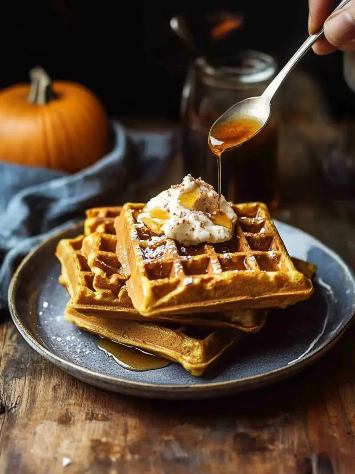 Cider Pumpkin Waffles with Salted Maple Butter Bliss 3 Cider Pumpkin Waffles with Salted Maple Butter.