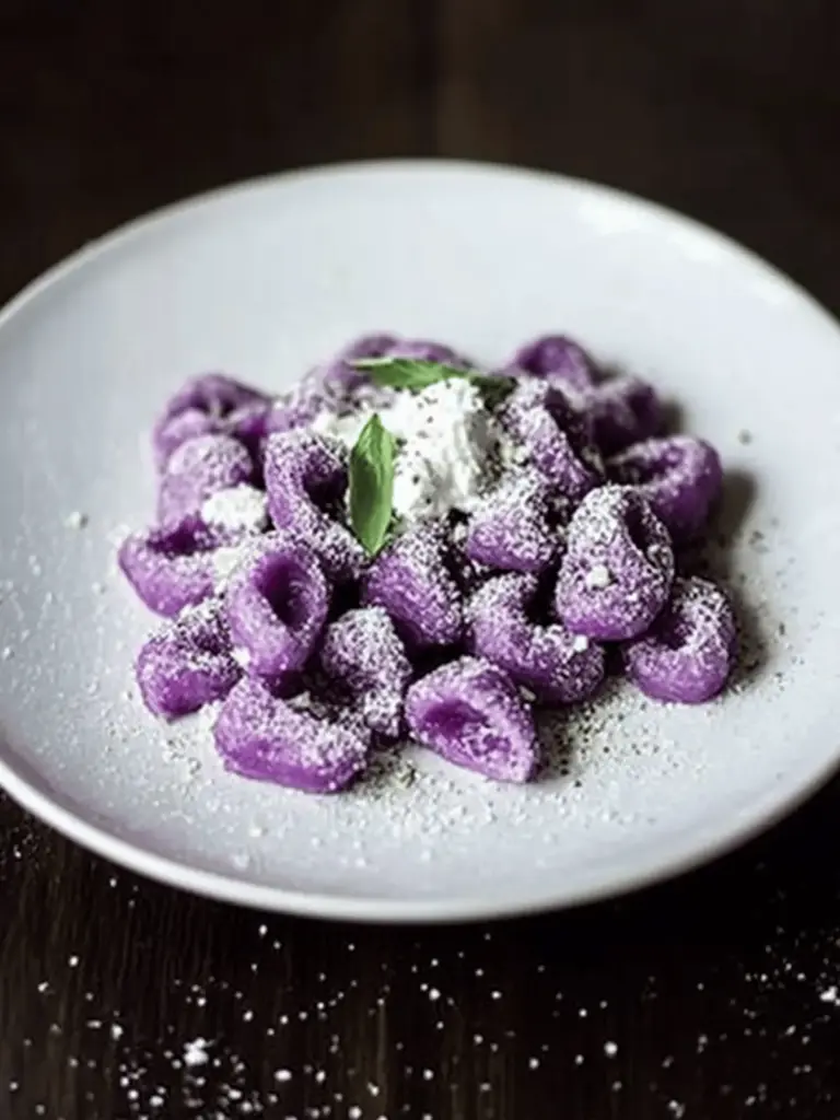 Purple Potato Gnocchi with Ricotta