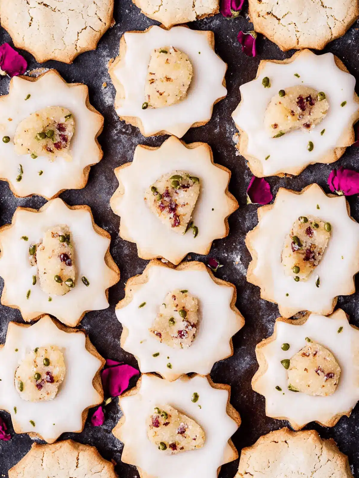Persian Love Cookies: Irresistibly Floral Shortbread Treats 3 Persian Love Cookies