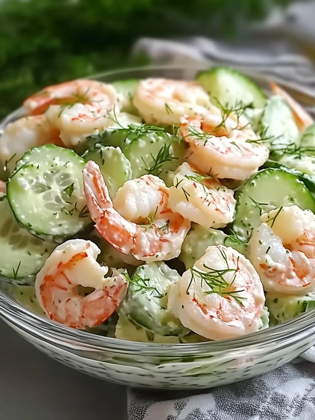 Creamy Cucumber Shrimp Salad