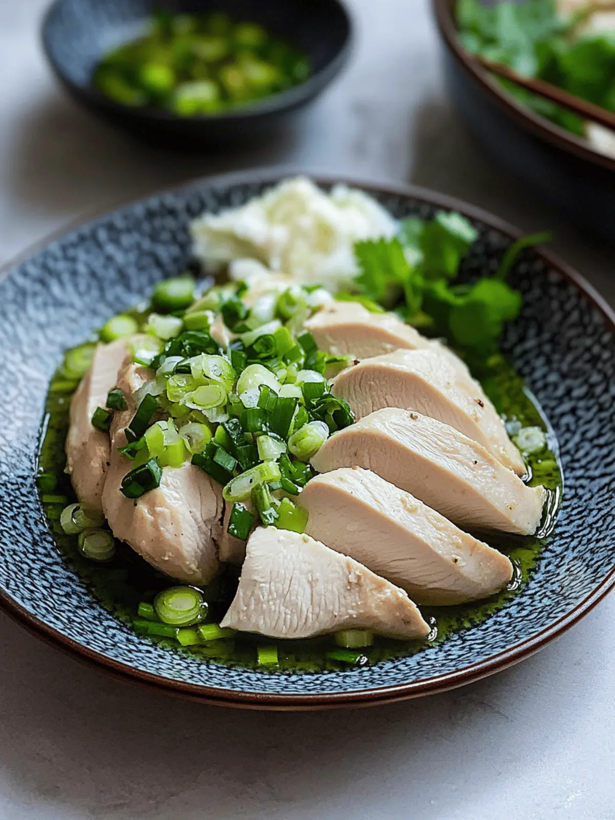 Poached Chicken with Ginger Scallion Sauce
