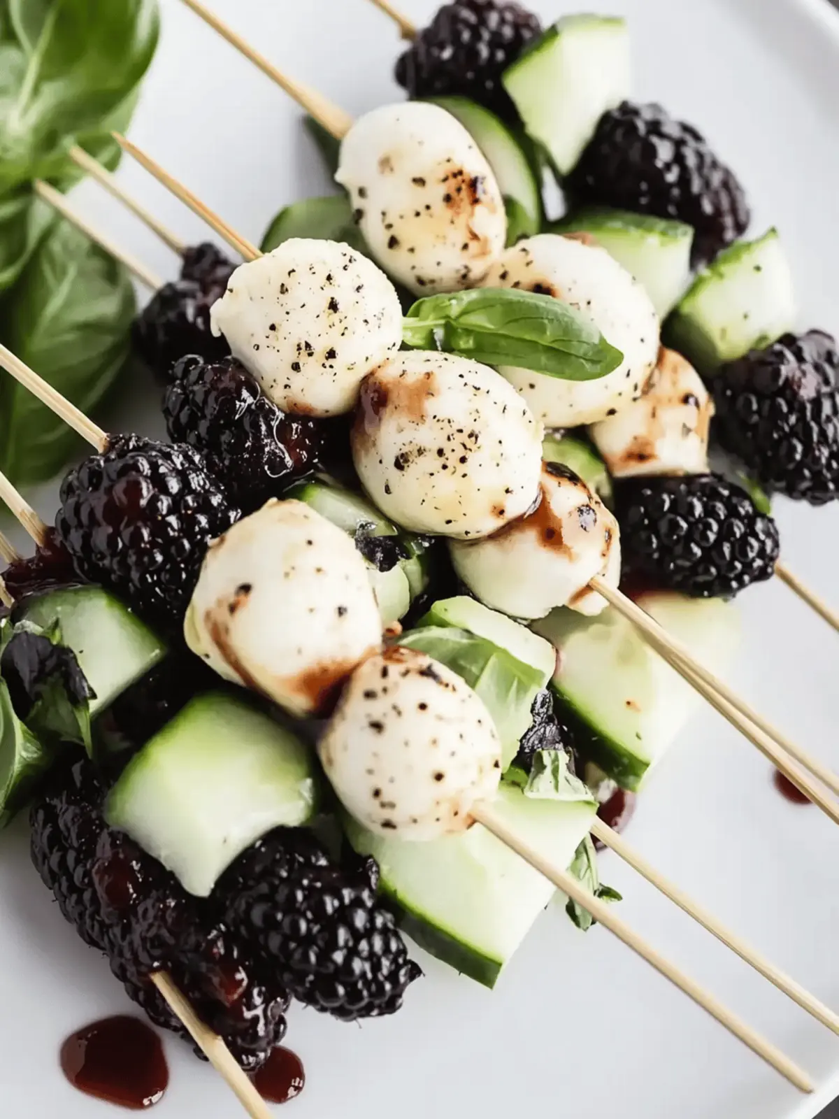 Blackberry Cucumber Caprese Skewers: Your New Summer Hit 3 Blackberry Cucumber Caprese Skewers