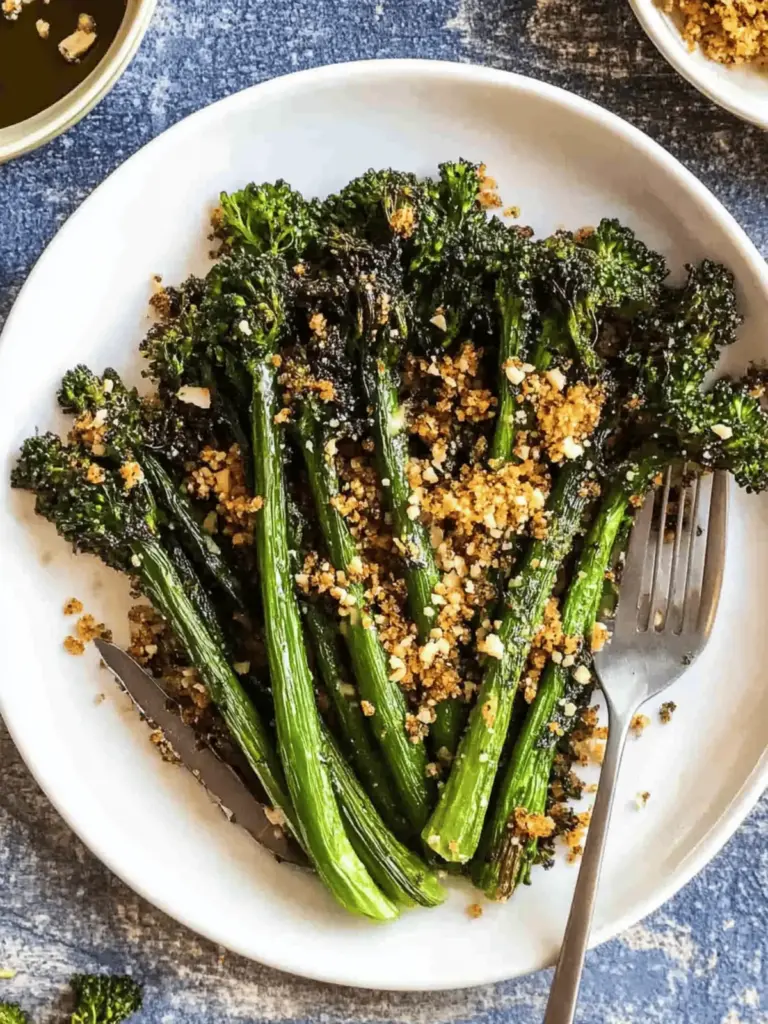 Roasted Broccolini with Parmesan-Pine Nut Pangritata