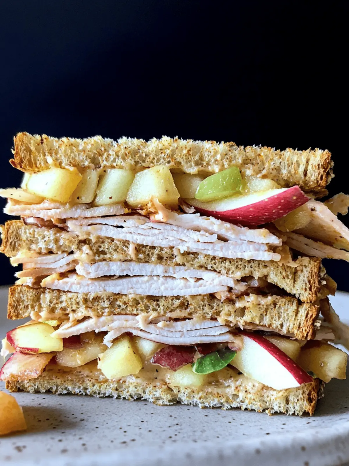 Turkey Apple Cheddar Sandwich