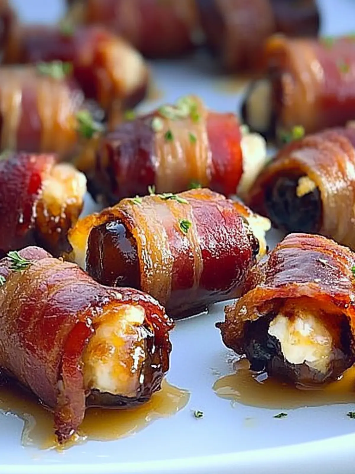 Bacon Wrapped Honey & Goat Cheese Stuffed Dates Delight 2 Bacon Wrapped Honey & Goat Cheese Stuffed Dates