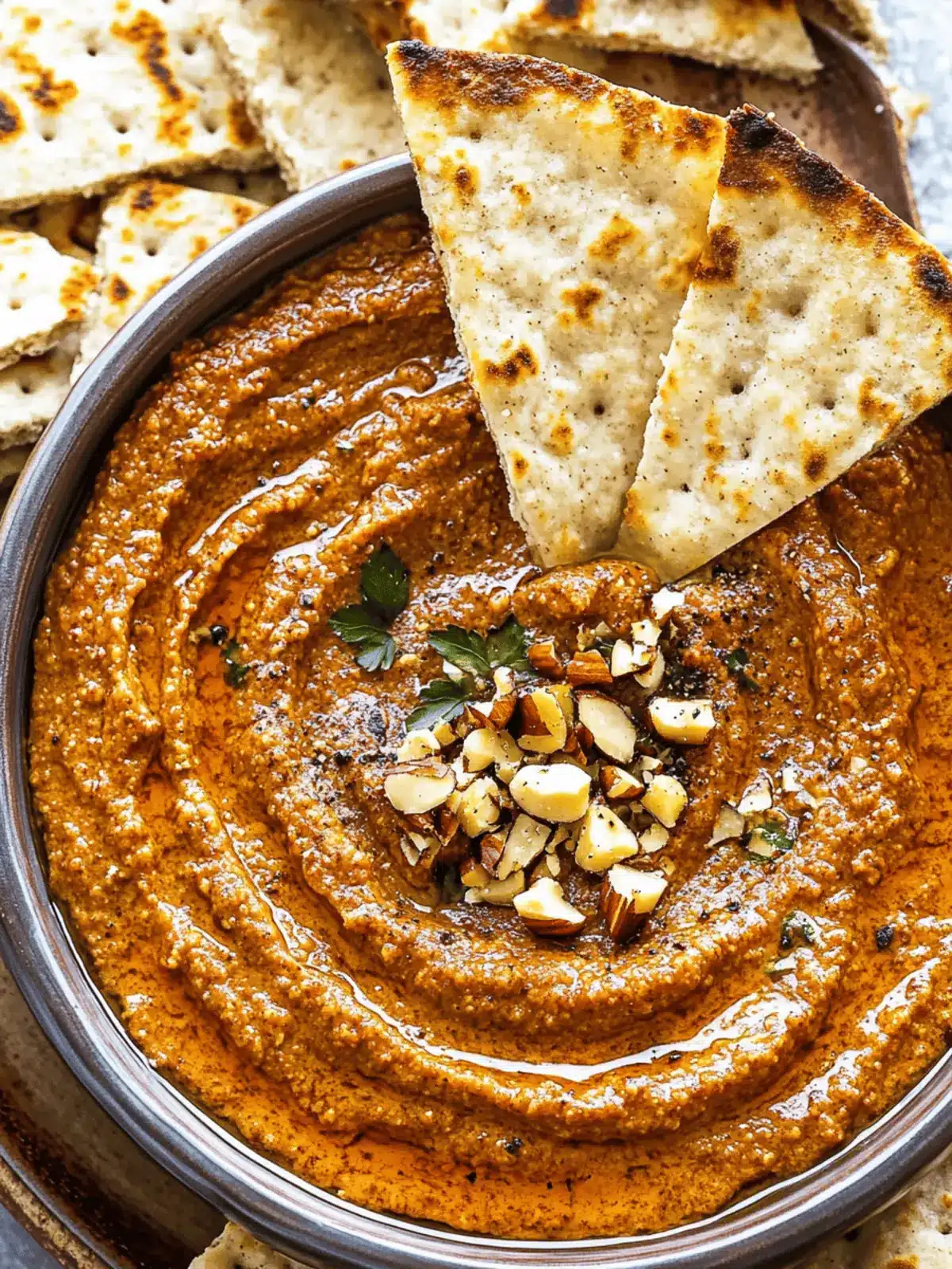 Delicious Muhammara Recipe: Roasted Red Pepper & Walnut Dip 2 Muhammara Recipe (Roasted Red Pepper & Walnut Dip)