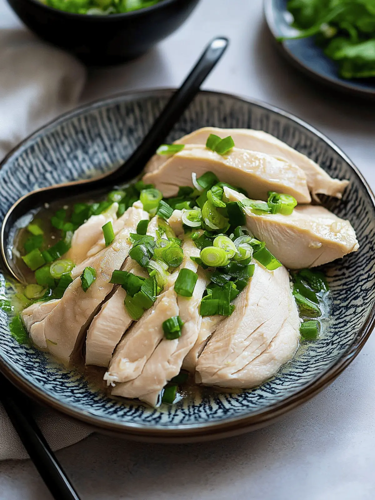 Poached Chicken with Ginger Scallion Sauce