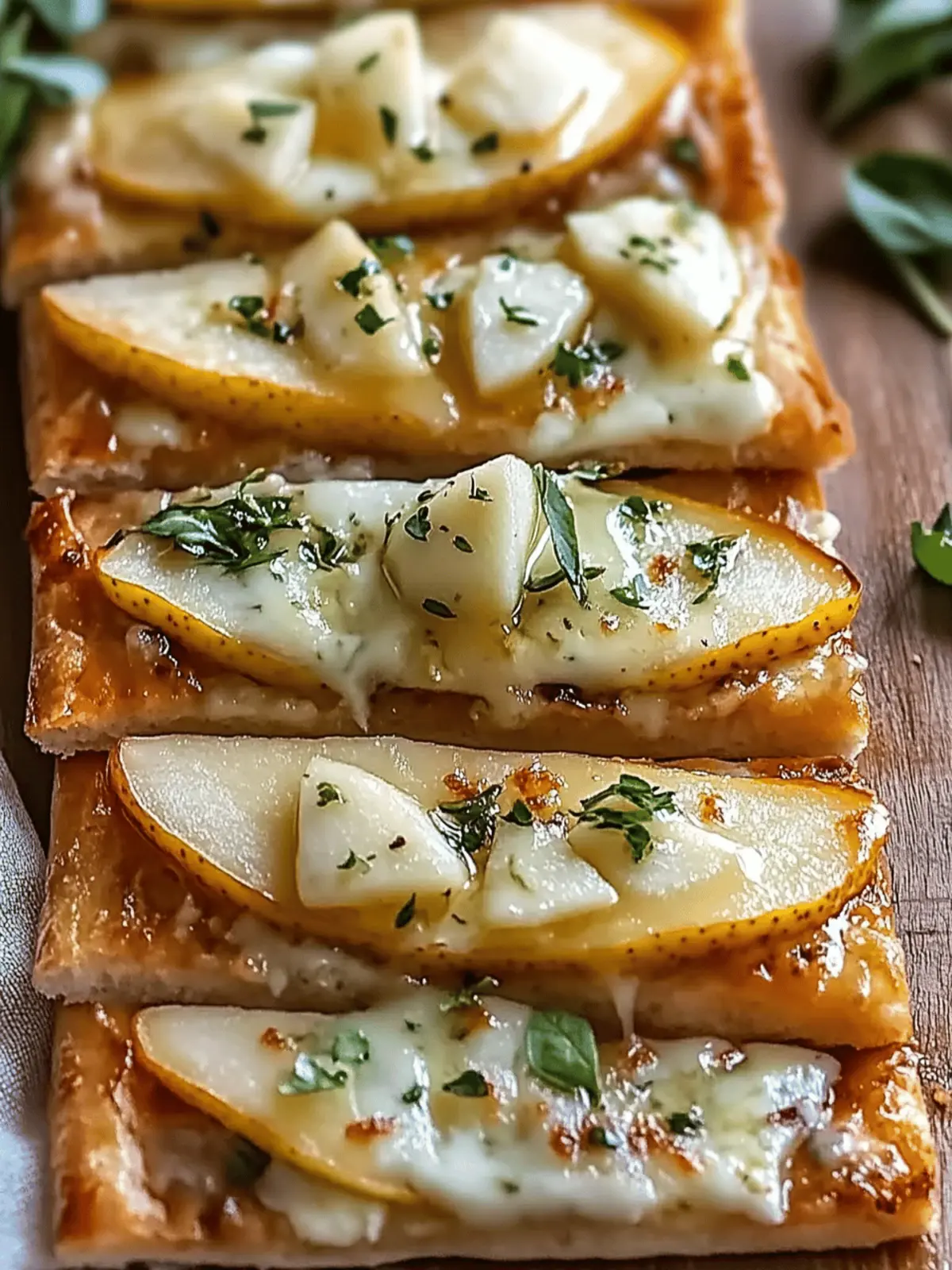 Pear and Gorgonzola Flatbread