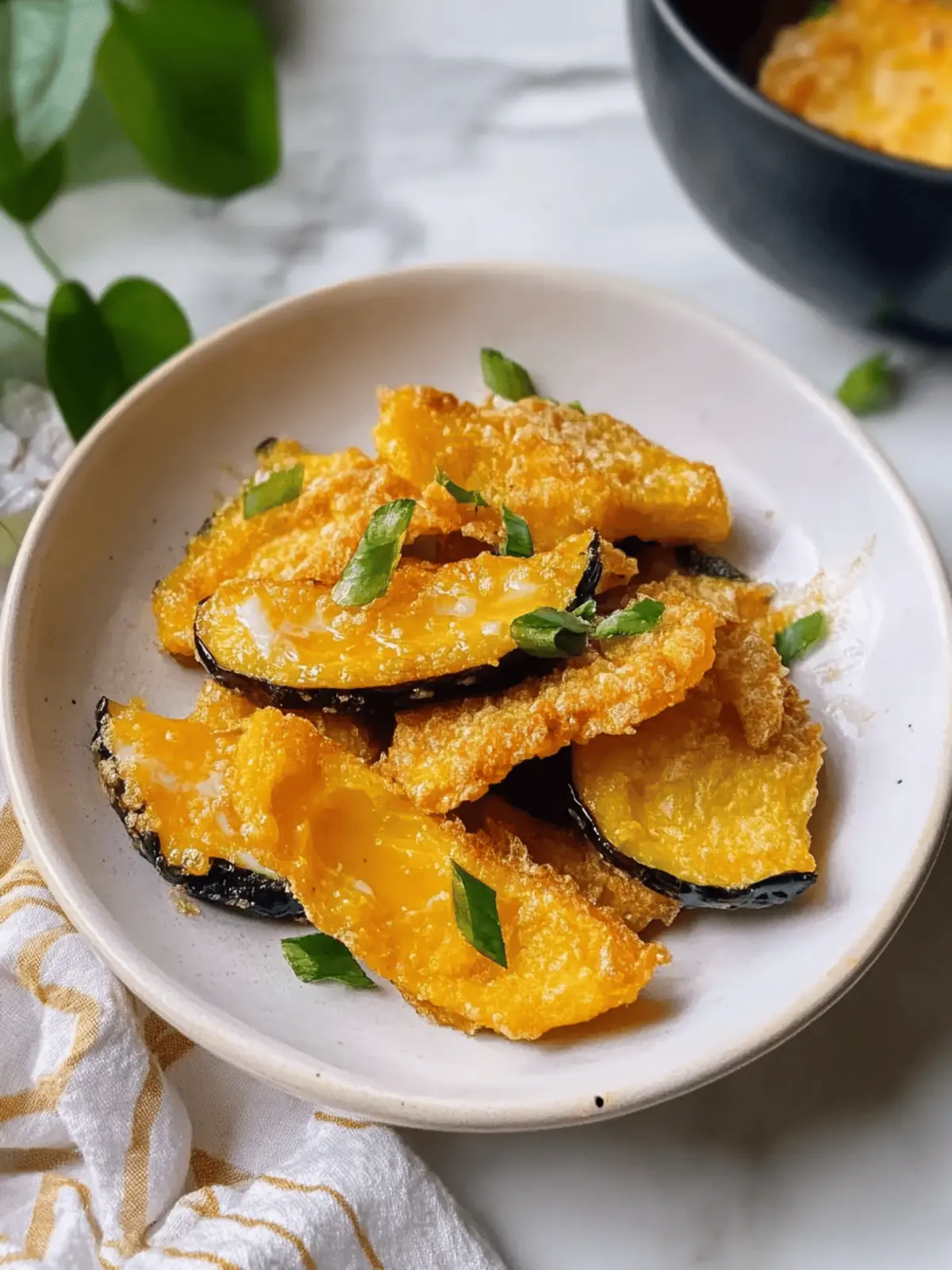 Crispy Pumpkin with Salted Egg Yolk – A Must-Try Savory Snack 2 crispy pumpkin with salted egg yolk