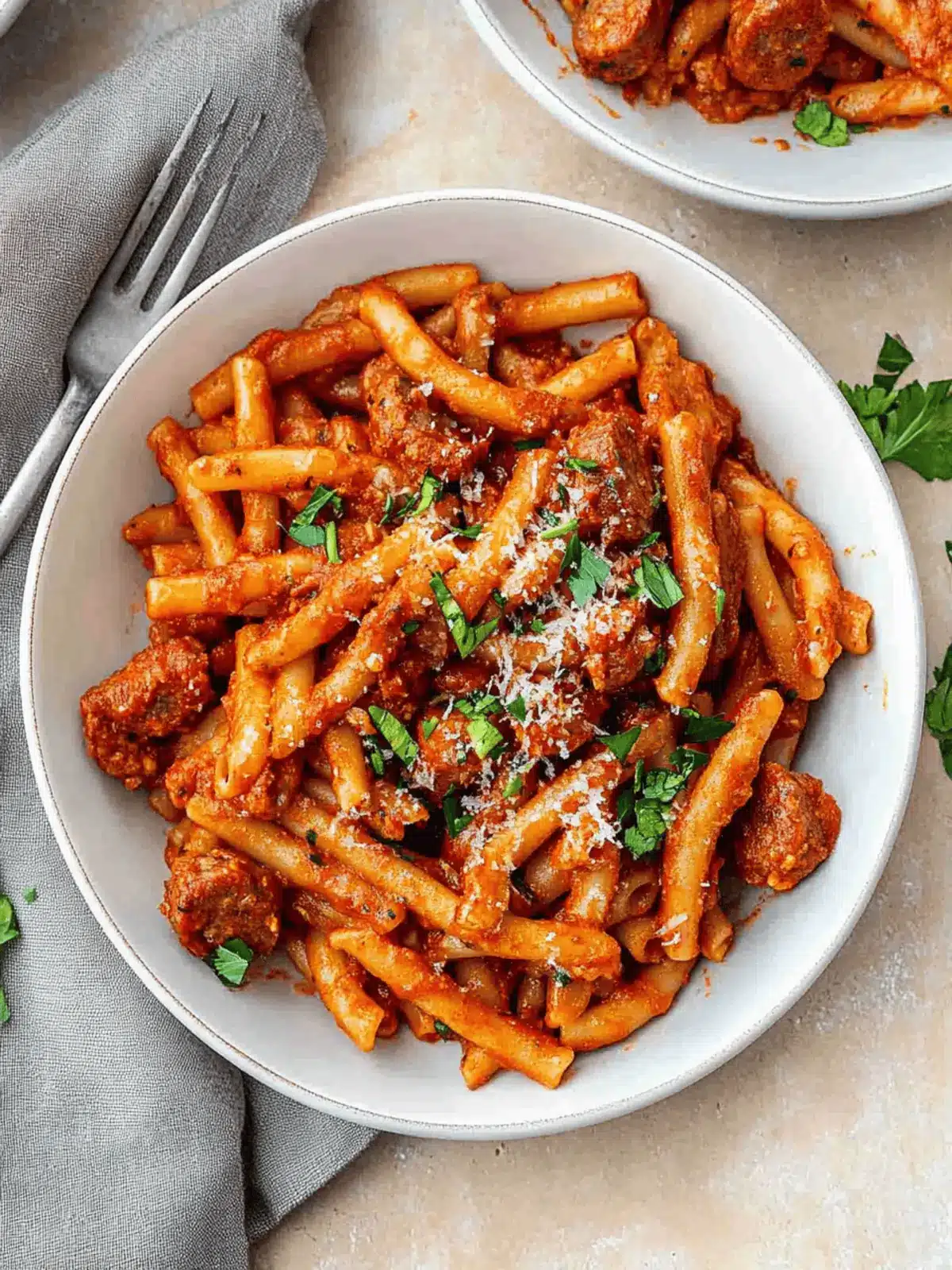 One Pot Spicy Sausage Pasta