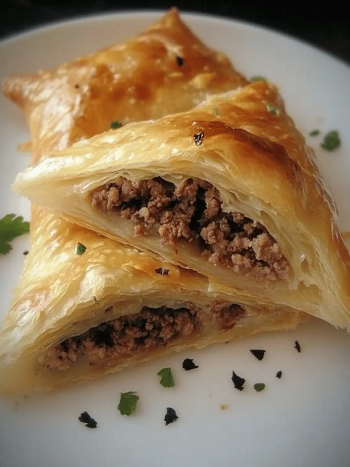 Turkish long borek with ground beef/ Kıymalı Kol Böreği