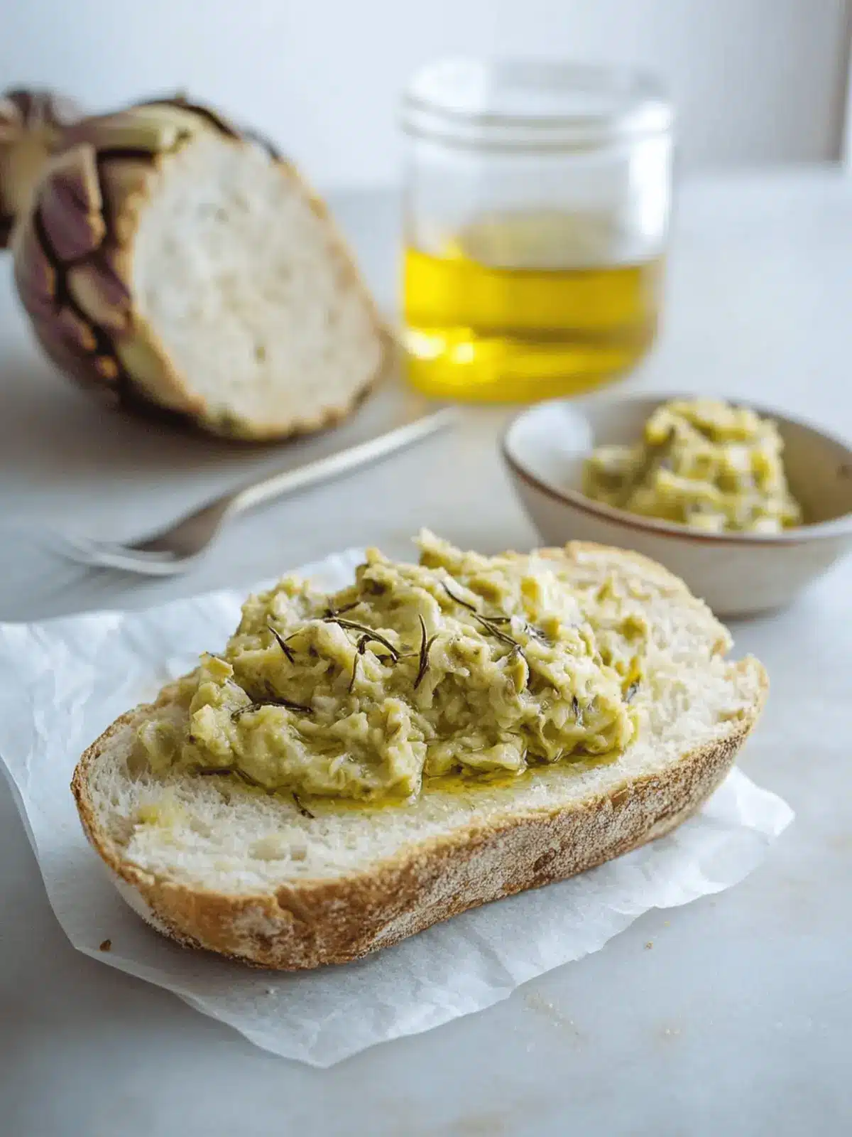 Artichoke Tapenade with Rosemary Oil