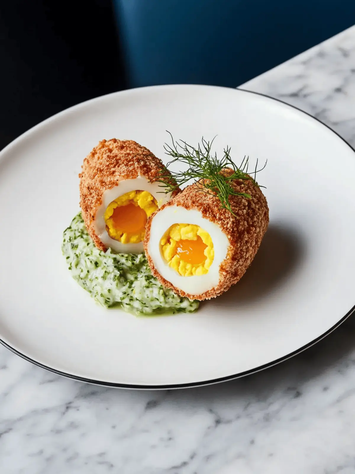 Lobster Scotch Egg with Celeriac Slaw for Gourmet Delights 4 Lobster scotch egg with celeriac slaw and lovage mayonnaise