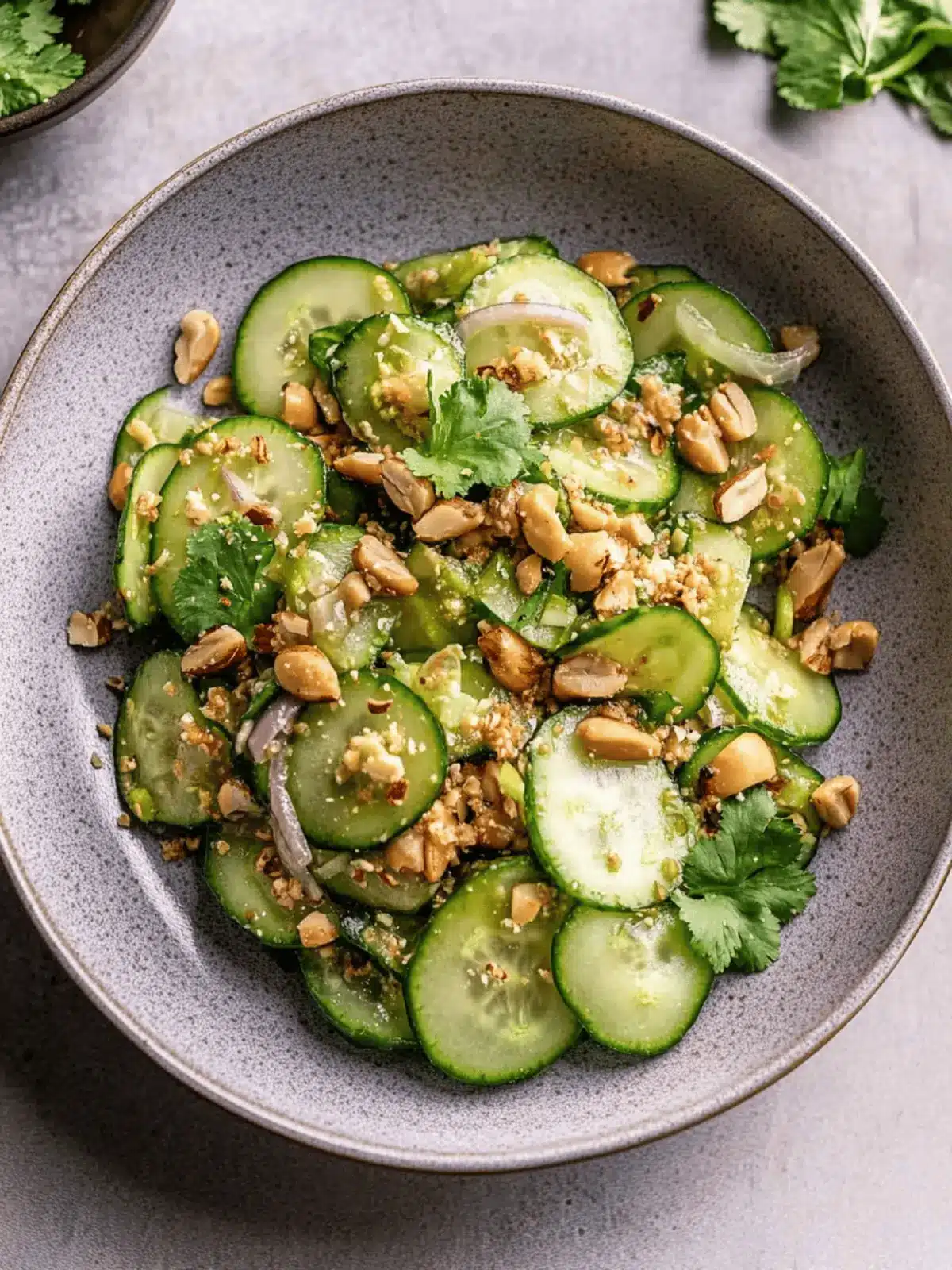 Crunchy Miso Cucumber Salad with Shallot & Roasted Peanuts 2 Miso Cucumber Salad with Shallot and Roasted Peanuts