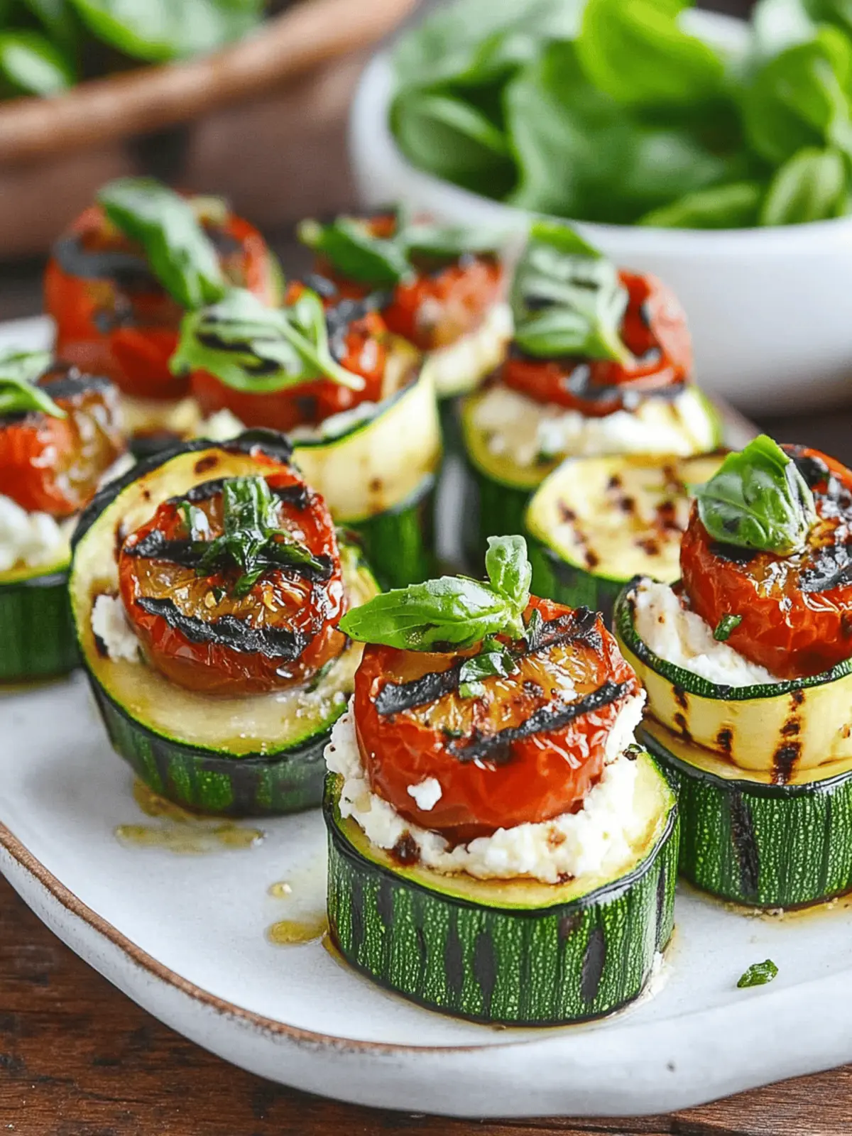 Grilled Zucchini Rollups Stuffed with Ricotta and Roasted Tomatoes 2 Grilled Zucchini Rollups Stuffed with Lemon-Basil Ricotta and Slow Roasted Tomatoes