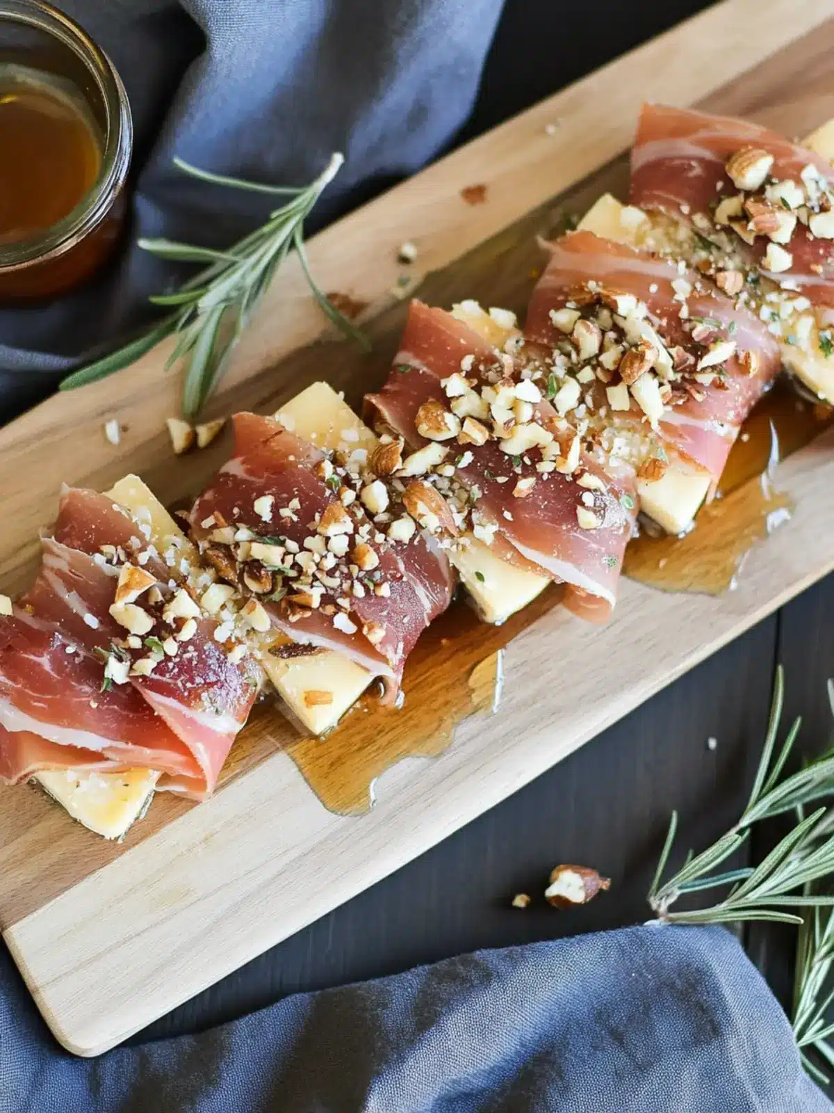 Crispy Prosciutto Wrapped Boursin Cheese with Honey Delight 2 Crispy Prosciutto Wrapped Boursin Cheese with Honey and Chopped Nuts