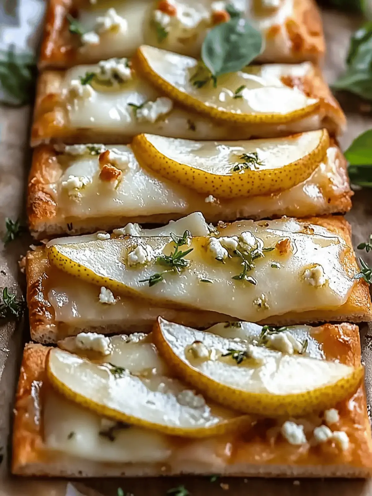 Pear and Gorgonzola Flatbread