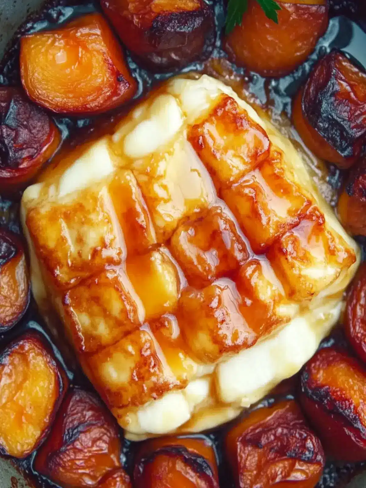 Baked Whole Halloumi with Apricots and Honey: A Sweet Twist 3 Baked Whole Halloumi with Apricots and Honey