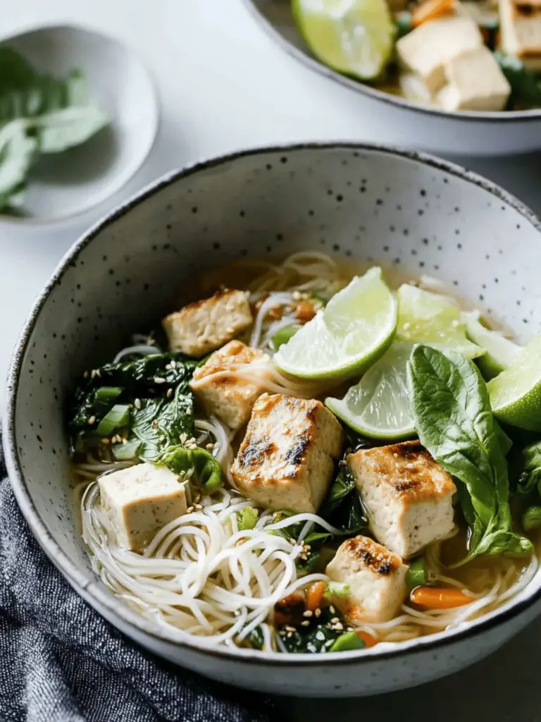Lemongrass Coconut Tofu Noodle Bowls