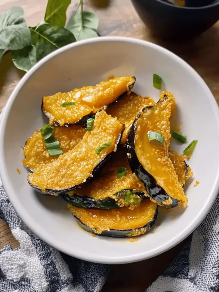 crispy pumpkin with salted egg yolk