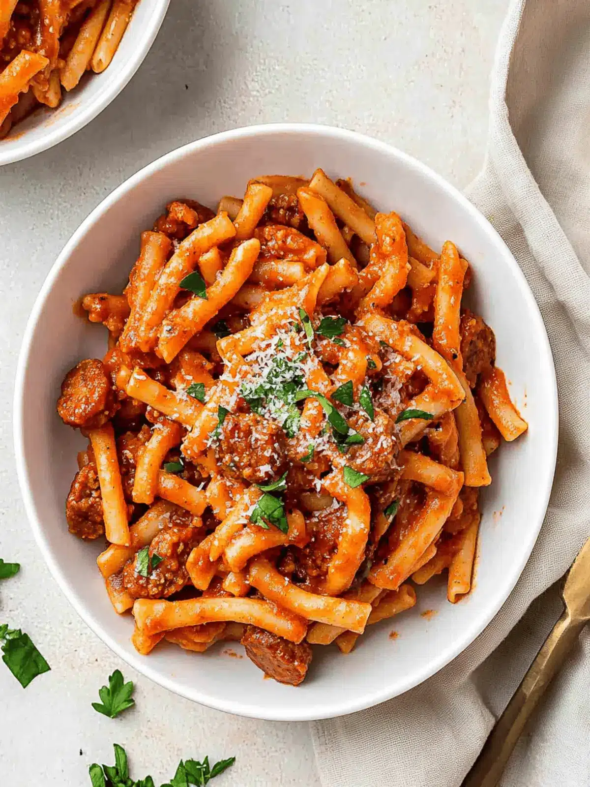 One Pot Spicy Sausage Pasta