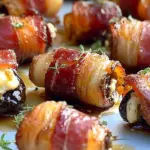 Bacon Wrapped Honey & Goat Cheese Stuffed Dates