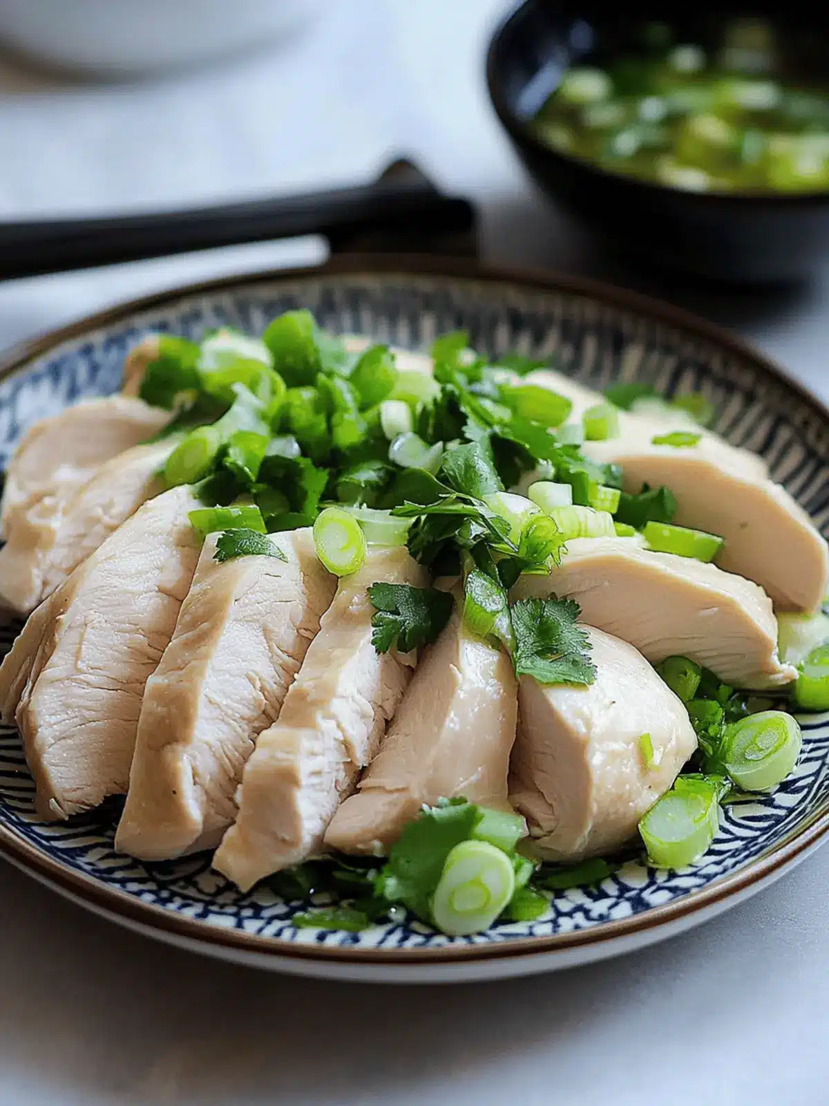 Poached Chicken with Ginger Scallion Sauce