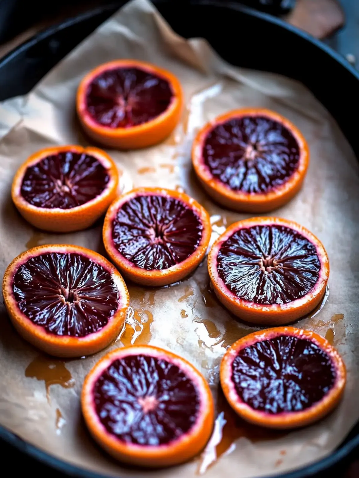 Candied Blood Orange Slices with Dark Chocolate