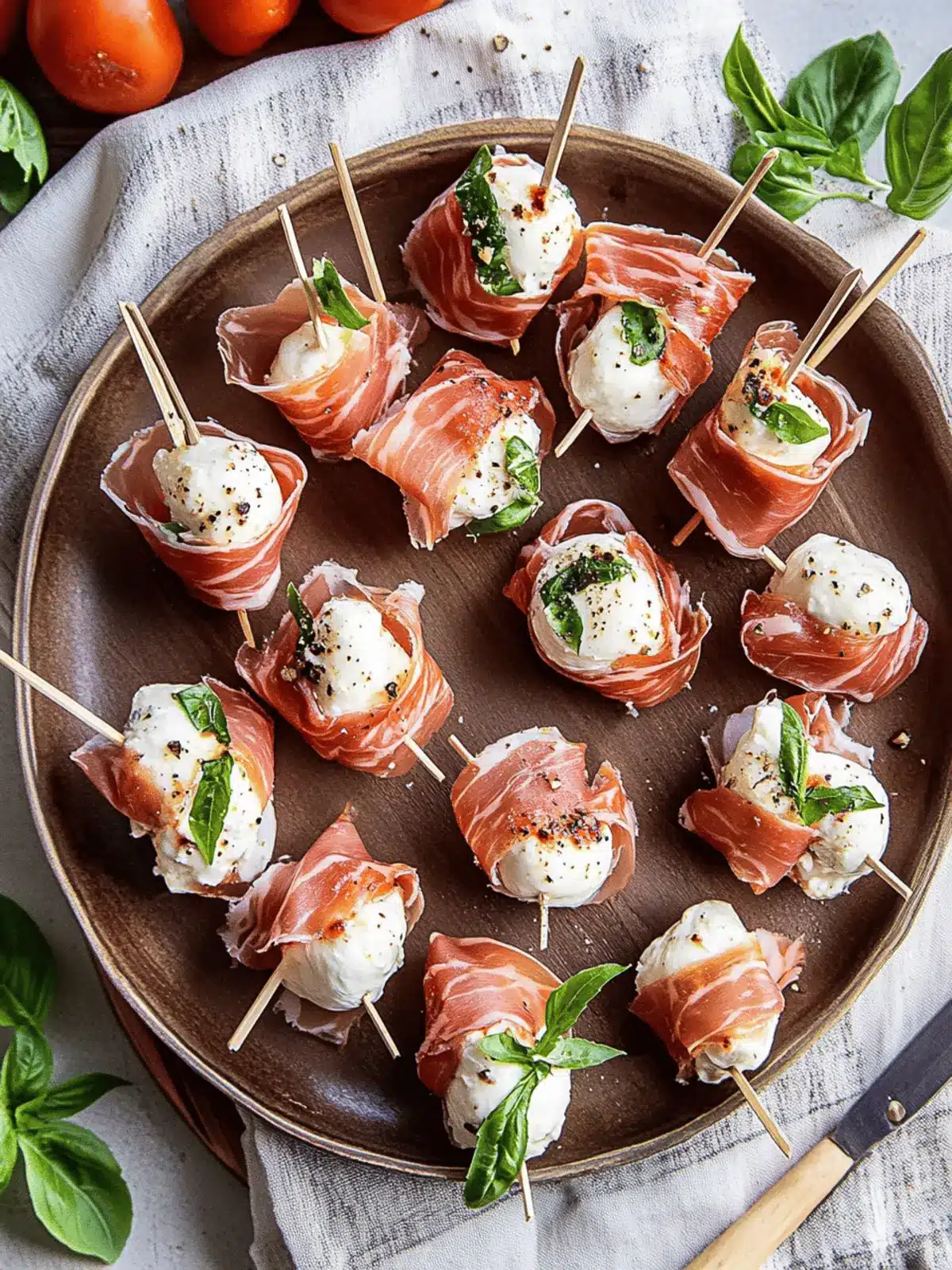 Irresistible Prosciutto Wrapped Mozzarella Bites Recipe 5 Prosciutto Wrapped Mozzarella Bites