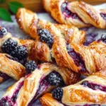 Blackberry Goat Cheese Puff Pastry Twists