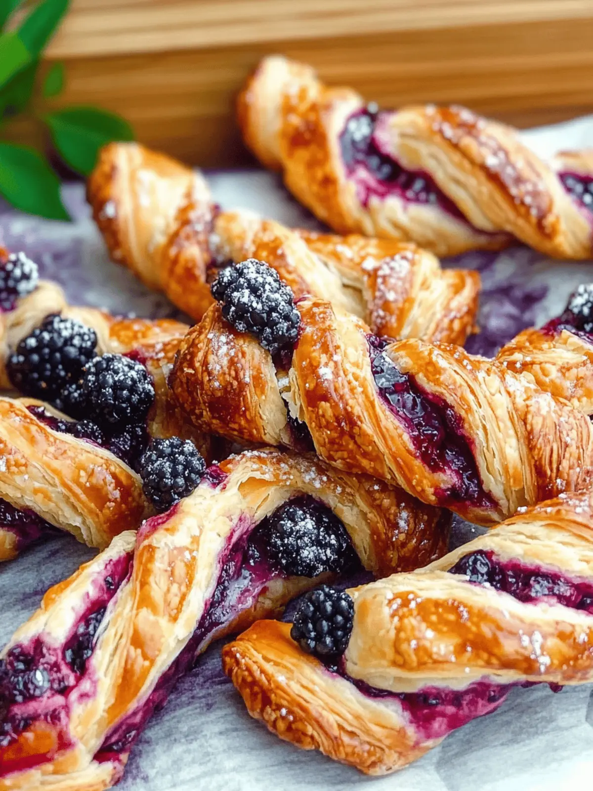 Blackberry Goat Cheese Puff Pastry Twists