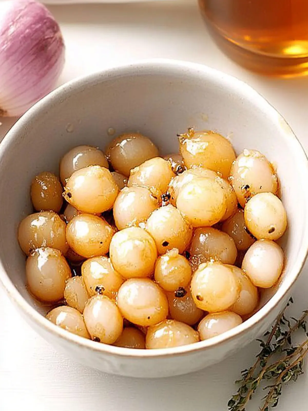 Buttery Whiskey-Glazed Pearl Onions