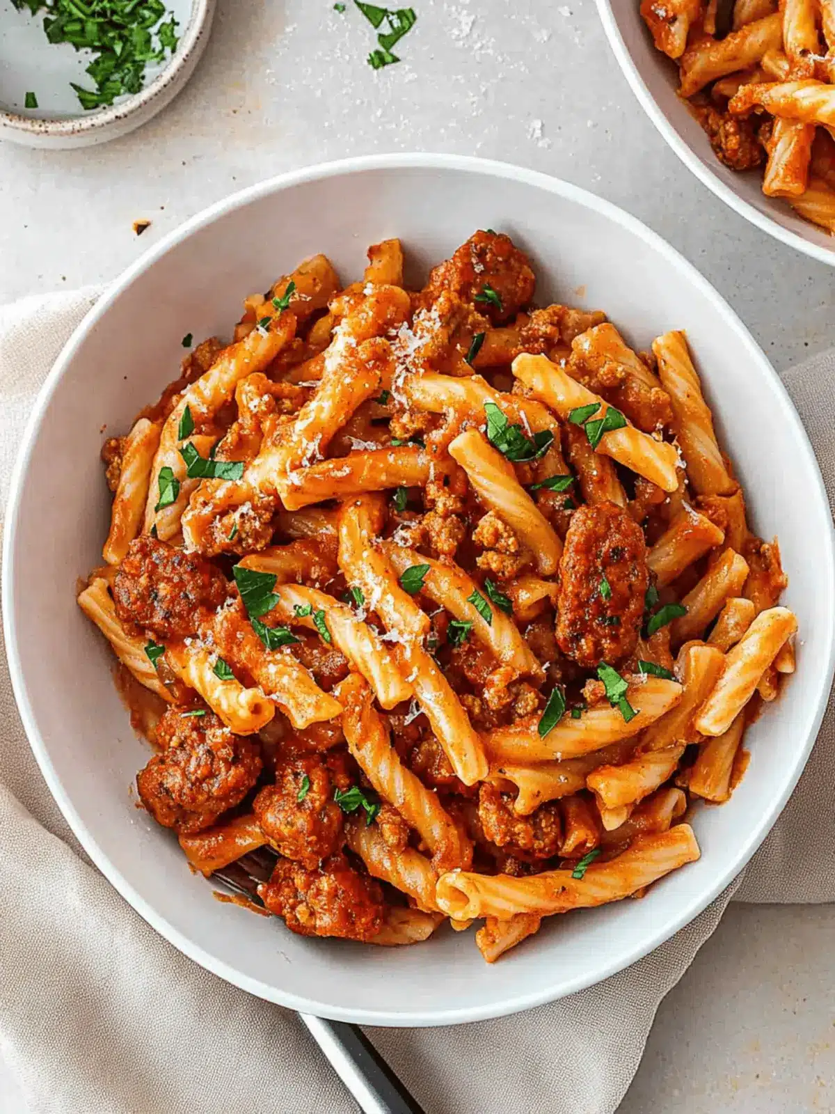 One Pot Spicy Sausage Pasta