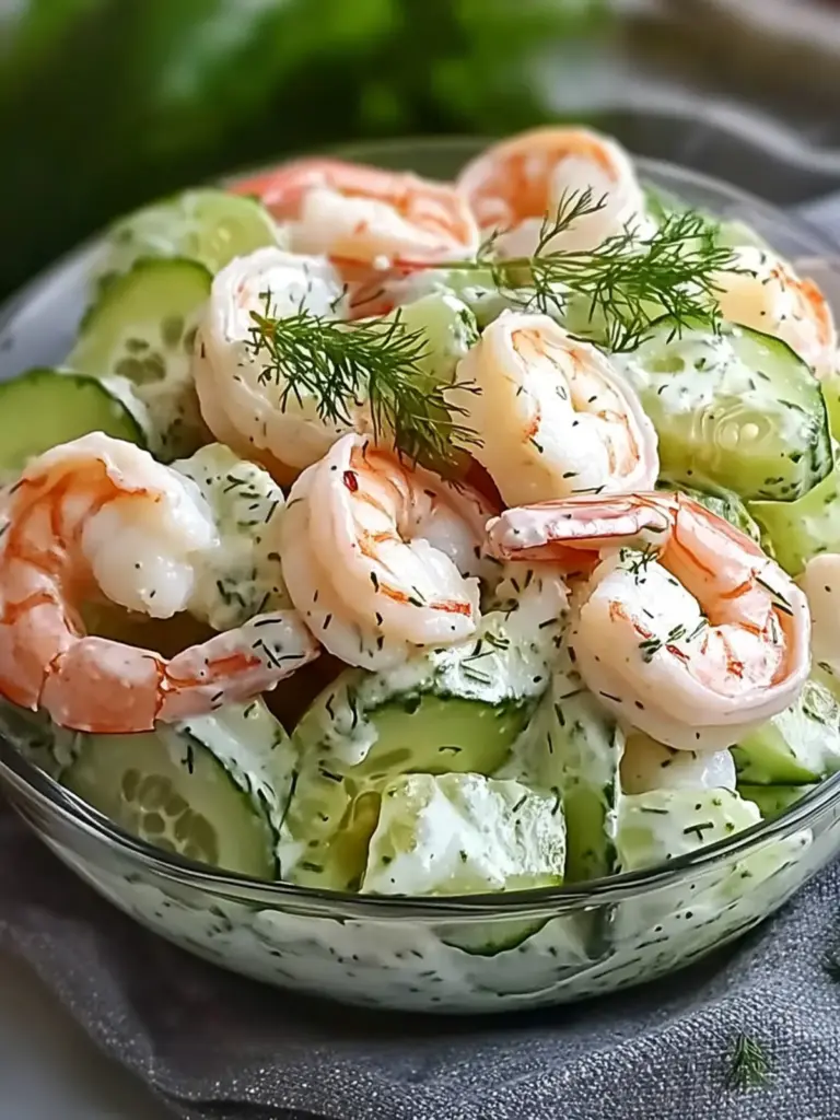 Creamy Cucumber Shrimp Salad