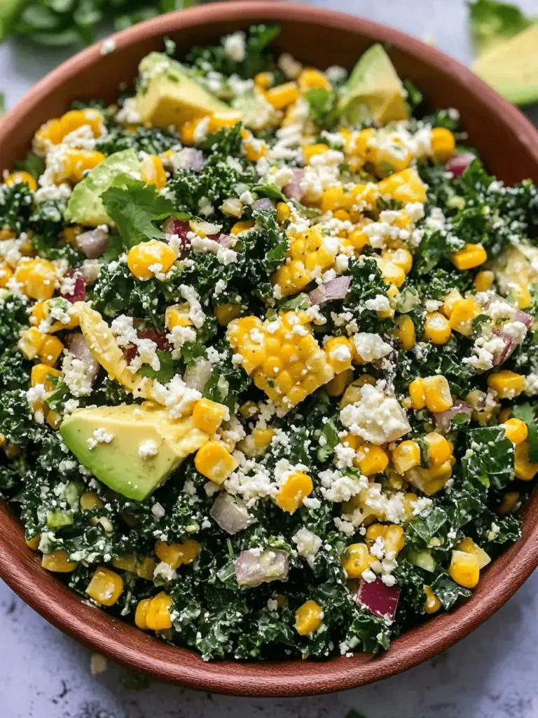 Mexican Street Corn Kale Salad