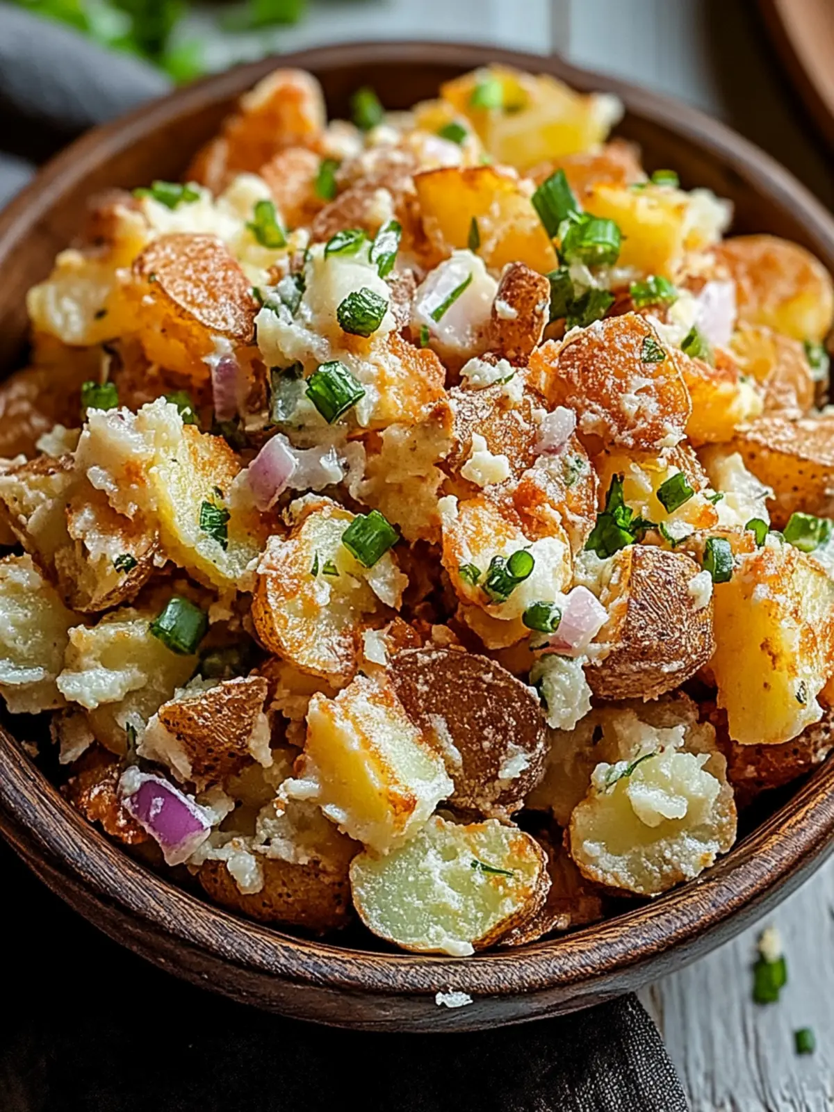 Crispy Smashed Potato Salad