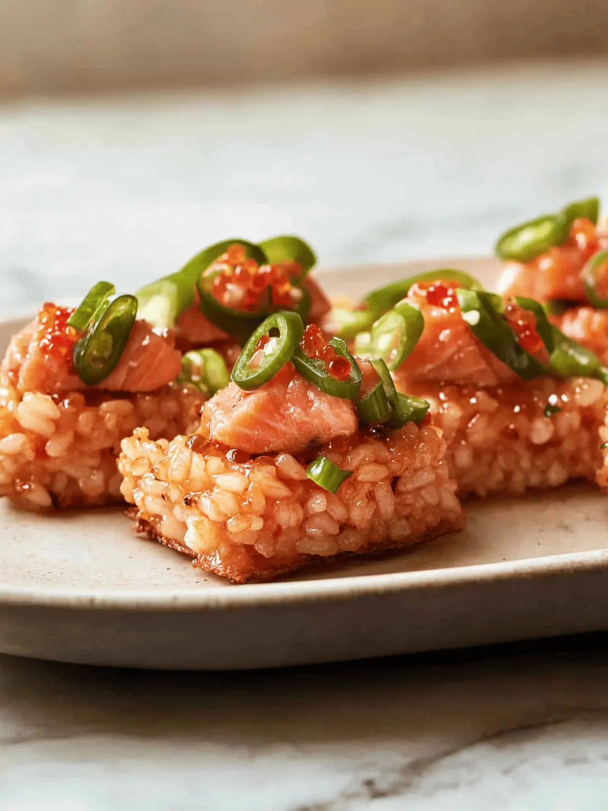 Crispy Rice with Spicy Salmon: Your New Favorite Sushi Twist 3 Crispy Rice with Spicy Salmon