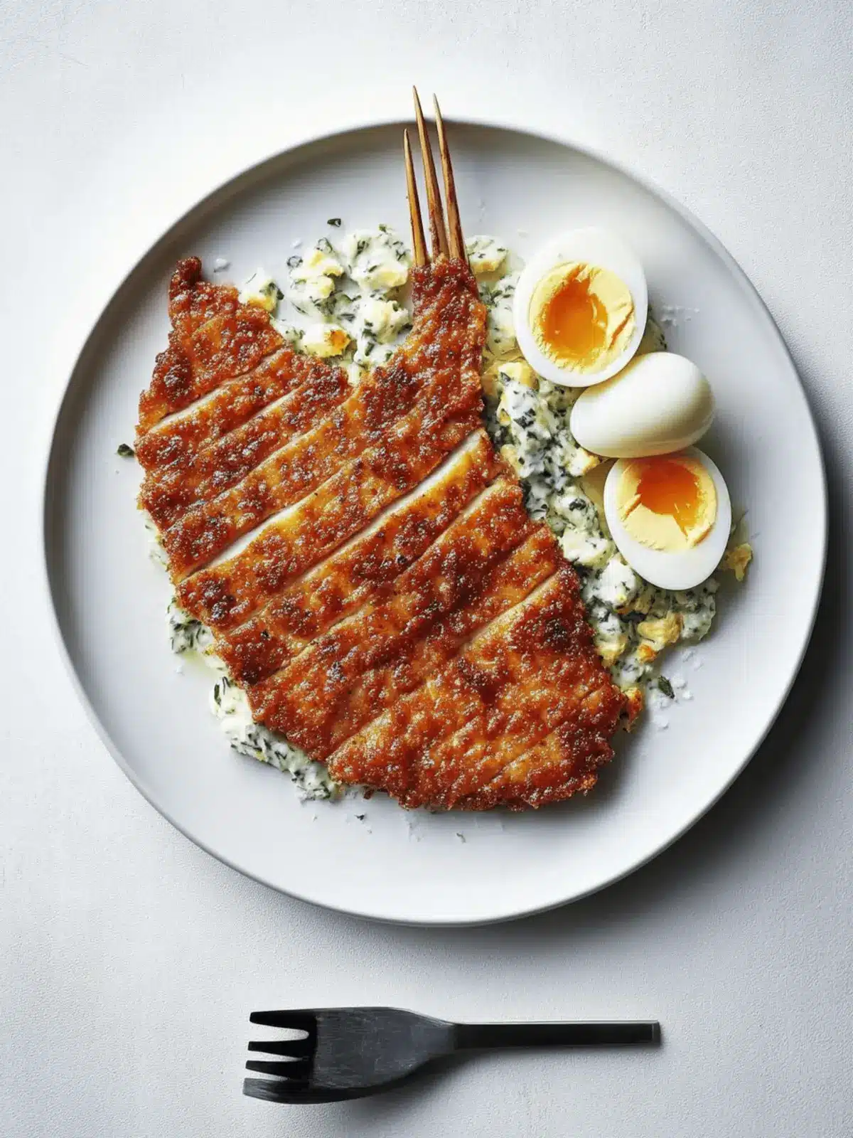 Crispy Swordfish Schnitzel with Dreamy Egg Salad Bliss 4 Swordfish Schnitzel and Egg Salad