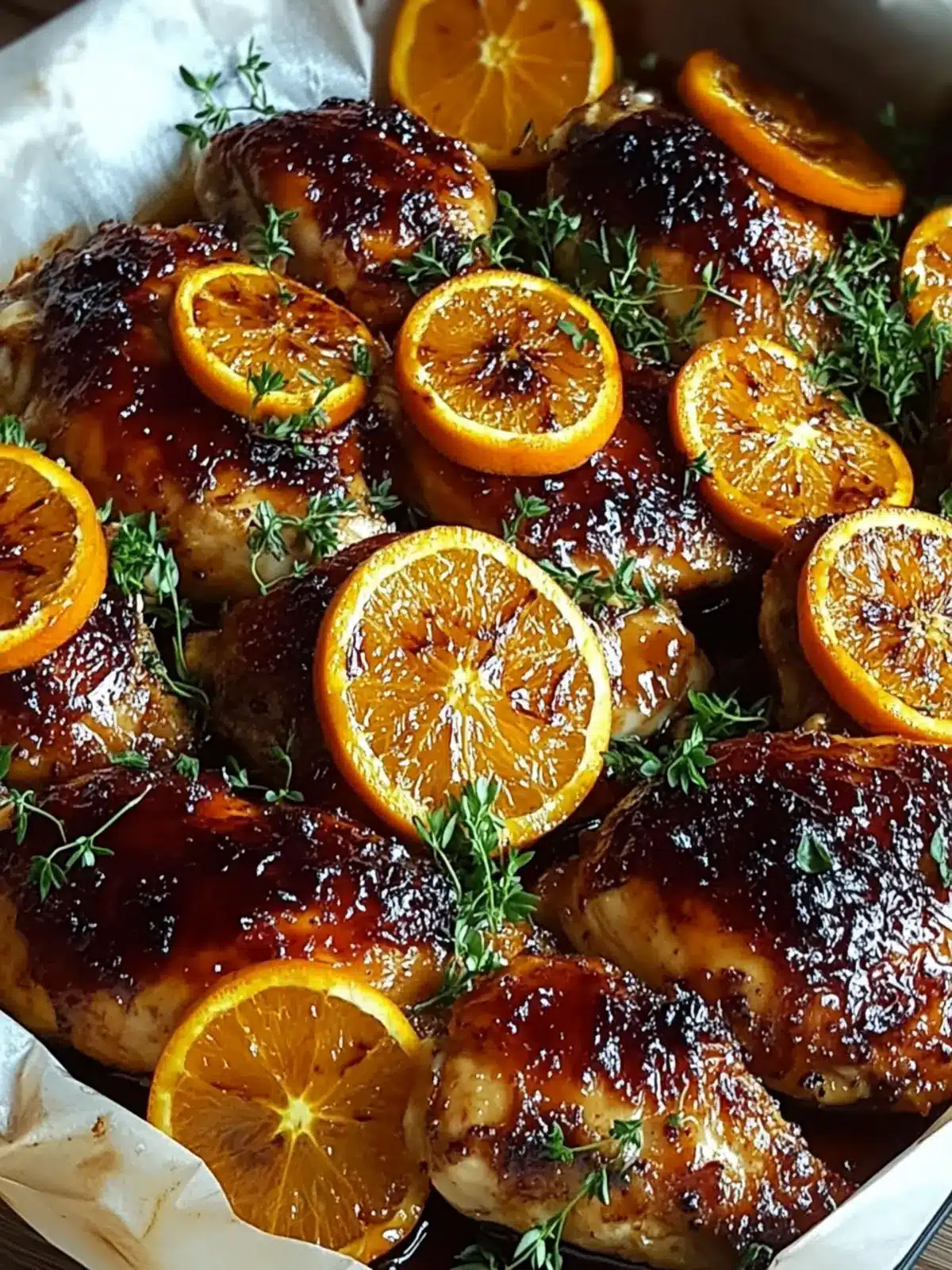Maple Orange Glazed Chicken Quarters
