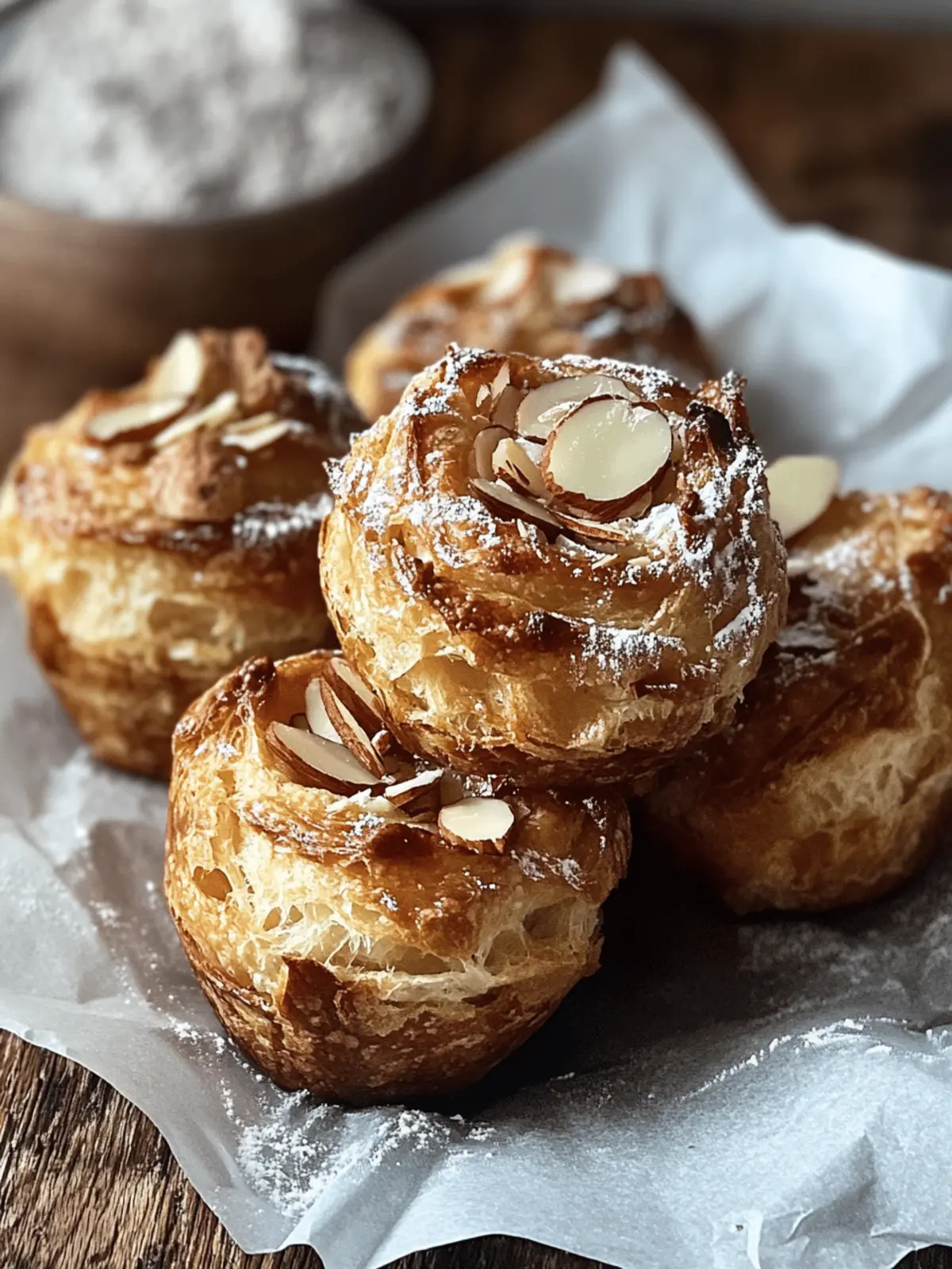 Sourdough Almond Cruffins