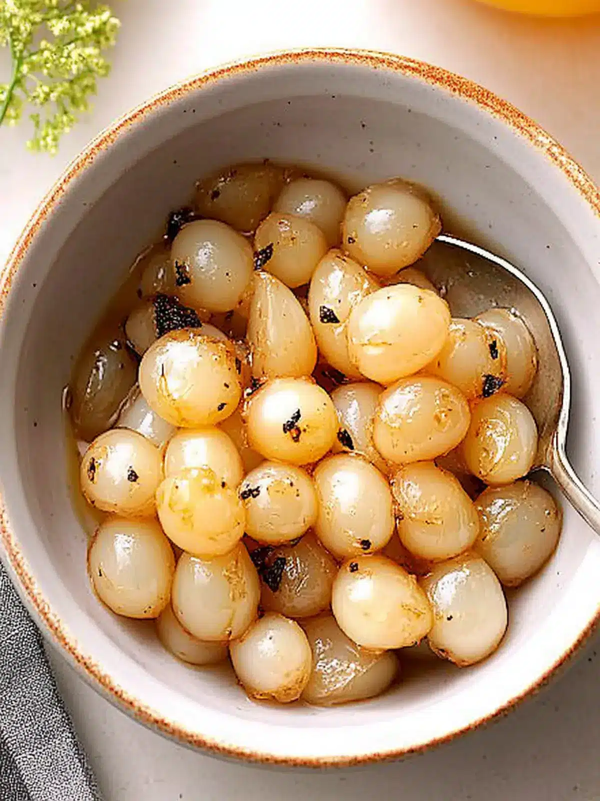 Buttery Whiskey-Glazed Pearl Onions