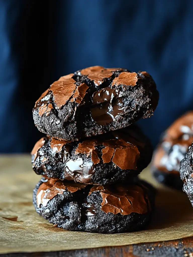 Flourless Dark Chocolate Brownie Cookies
